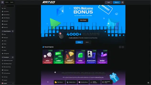 Razed Casino Crypto Gaming Platform